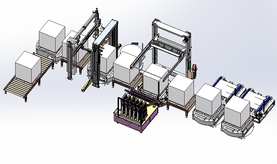 Cell packaging wire电池封装线3D数模图纸 Solidworks设计
