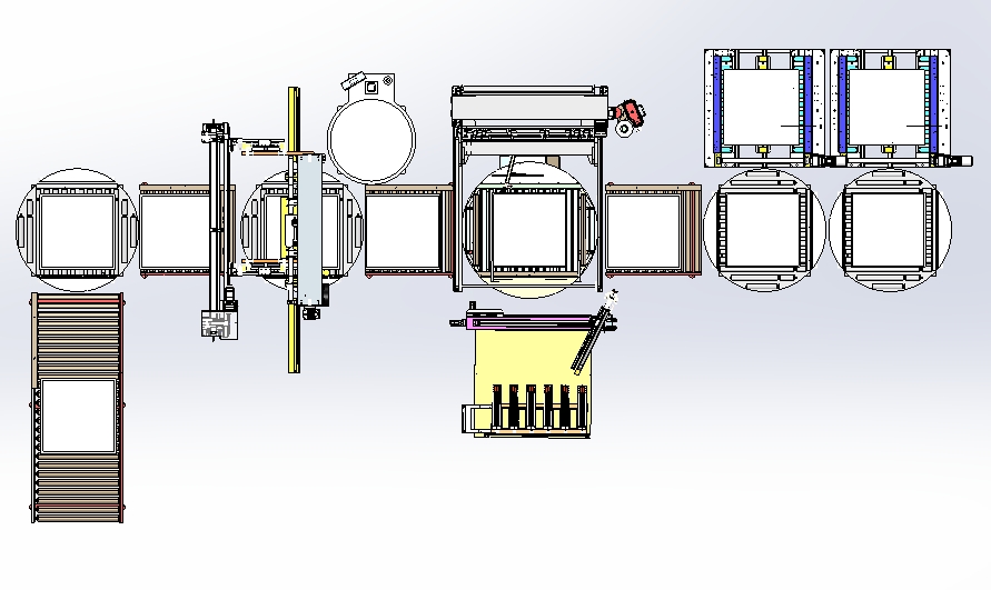 Cell packaging wire电池封装线3D数模图纸 Solidworks设计
