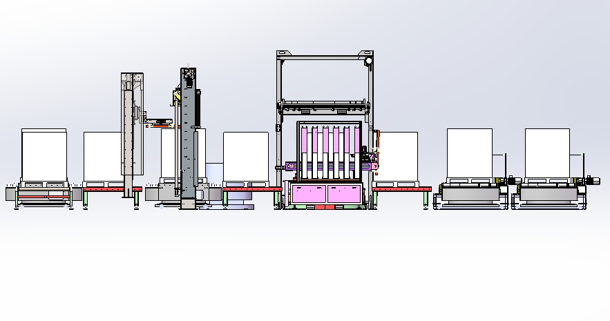 Cell packaging wire电池封装线3D数模图纸 Solidworks设计