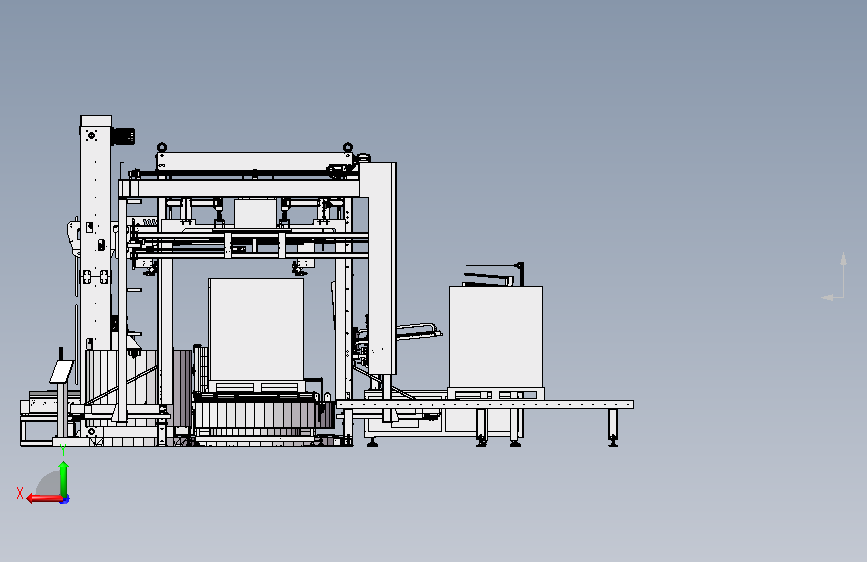 Cell packaging wire电池封装线3D数模图纸 Solidworks设计 背面视图