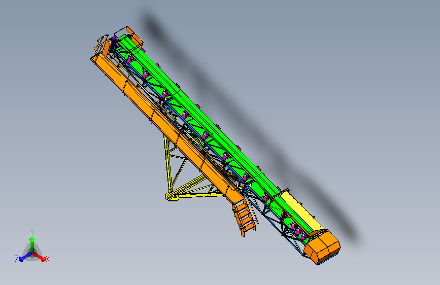 mine conveyor矿用输送机3D数模图纸 STP格式