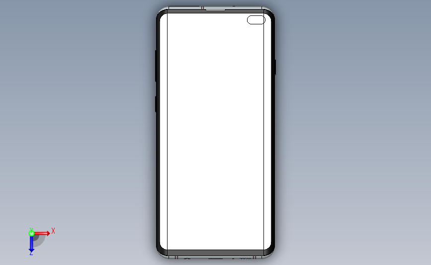 三星Galaxy S10 俯视图