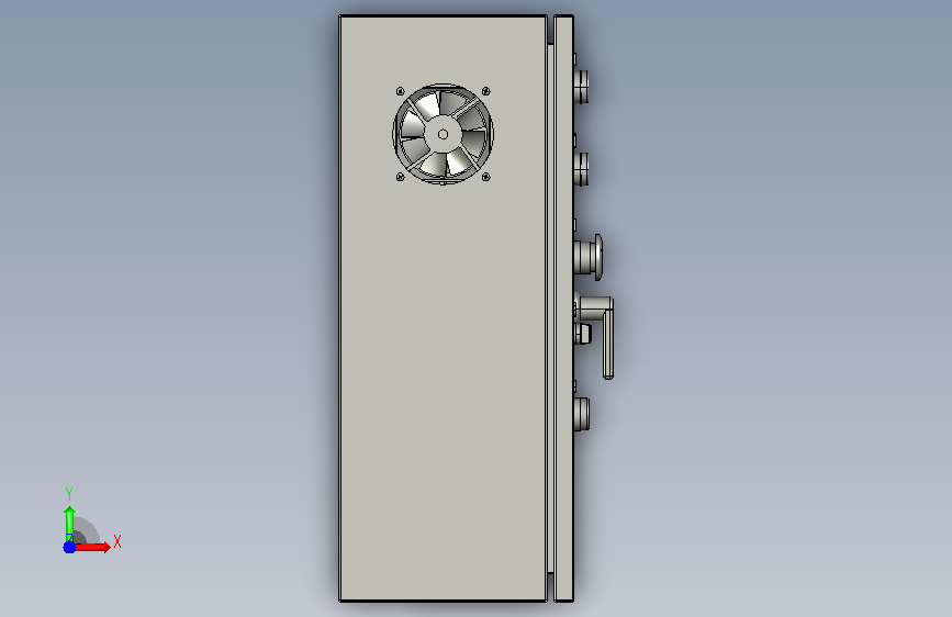 control electrical 柜 for plc mitsubishi 1 6 正面视图