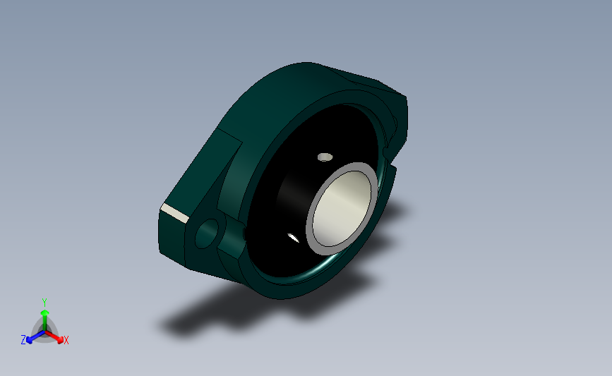 菱形座简易型铸铁制带座外球面轴承[BURDM25].step