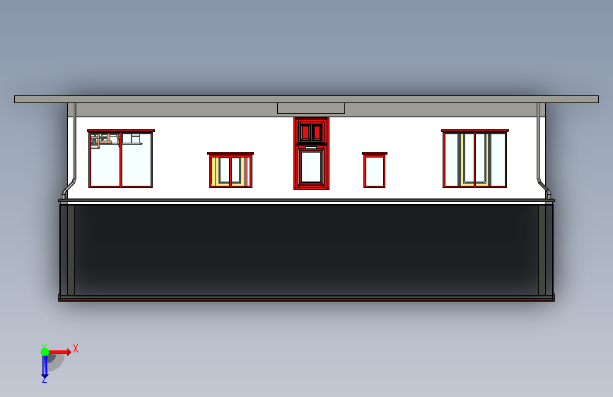 120m2 单 层 房屋 完整 1 2 左侧视图