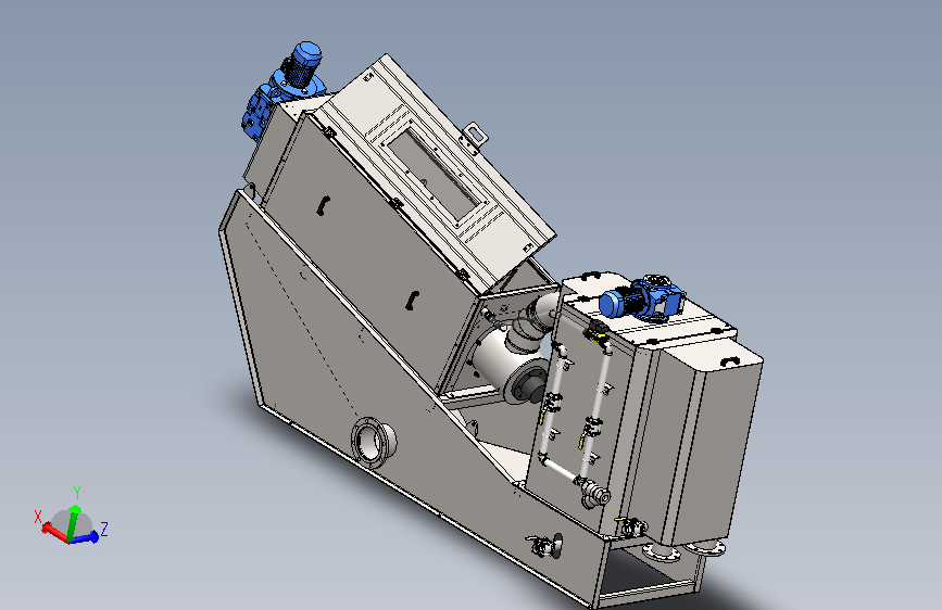 DL401叠螺污泥脱水机3d
