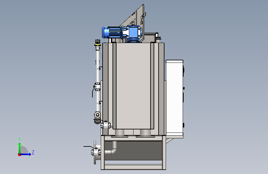 DL401叠螺污泥脱水机3d 左侧视图