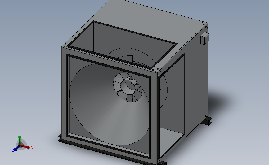 内置直联（B型A式）HTFC低噪声箱式离心风机[HTFC-30-B-IV-5]_SOLIDWORKS 2018_模型图纸下载 – 懒石网
