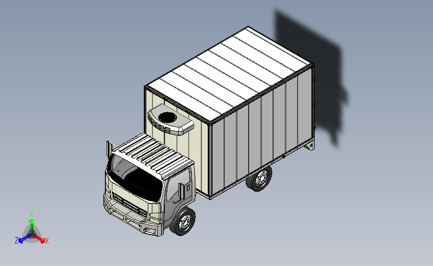 冰柜货车模型图