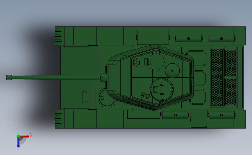 T-44中型坦克_SOLIDWORKS 2016_模型图纸下载 – 懒石网