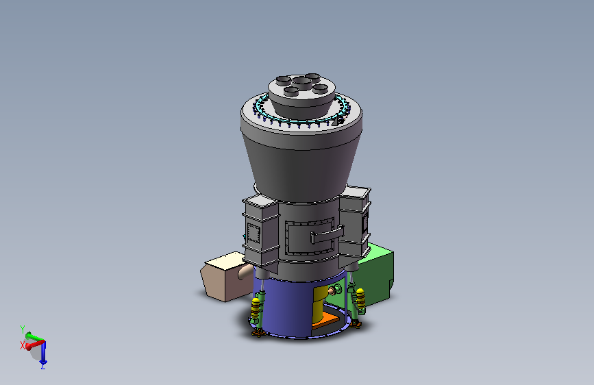 磨煤机设计模型solidworks带参数可编辑 380898