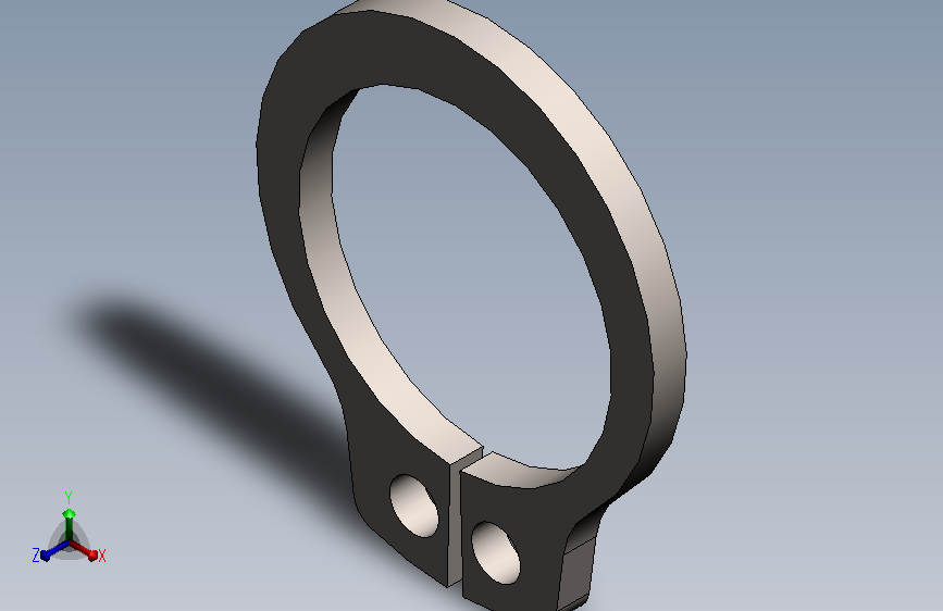 circlip for shafts normal_din.sldprt_用于轴的正常开口套筒_ DIN.