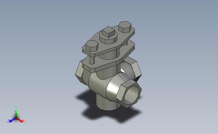 X14T三通铜芯内螺纹旋塞阀[40].step