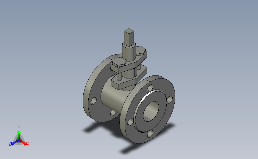 X43W-1.0C二通铸钢旋塞阀[50].step