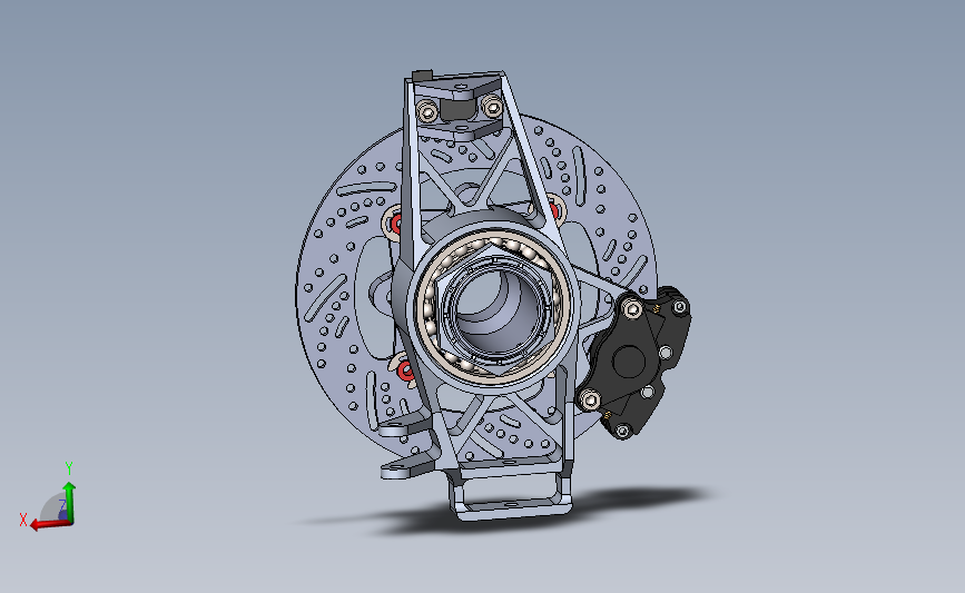 F1方程式赛车转向节 Solidworks 2019 模型图纸下载 懒石网