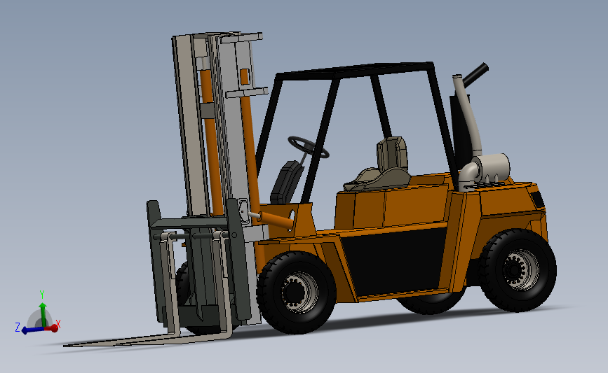 叉车详细模型solidworks