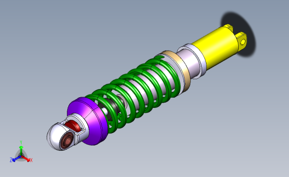 汽车用摩托车用减震器避震器catia