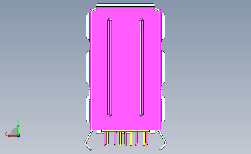 三重USB3.0_STEP_模型图纸下载 – 懒石网