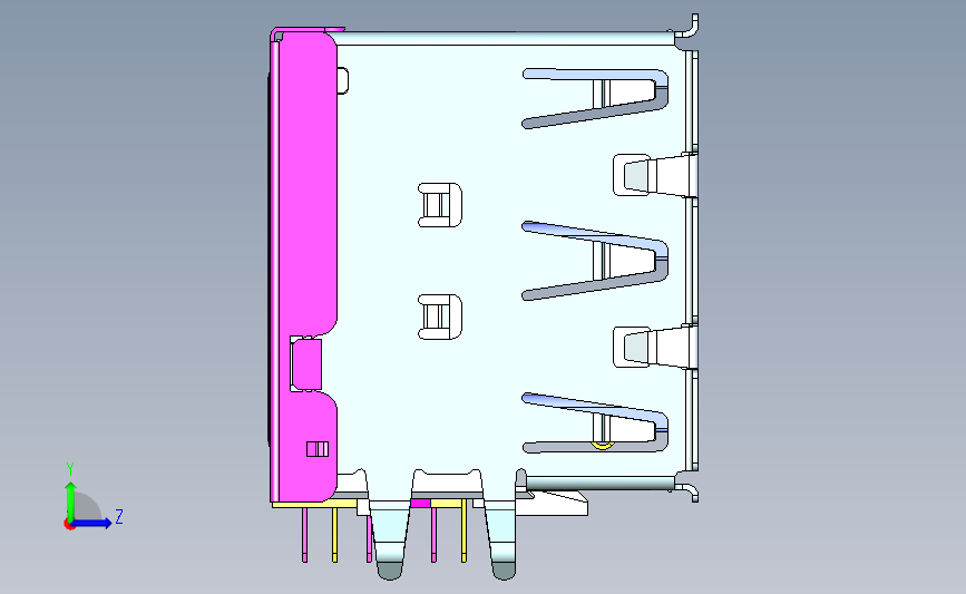 三重USB3.0 左侧视图