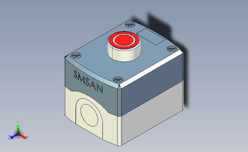 红色复位按钮盒[GOB-1A12-GW].step