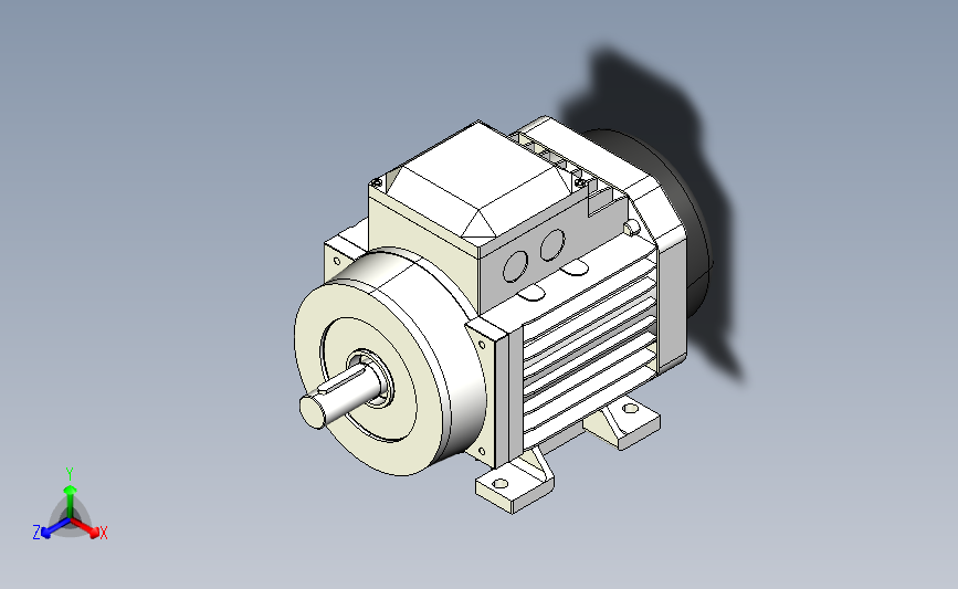 IM B3 H80-180(YE2、YE3)通用电机[YE2-100L2-4-B3].step