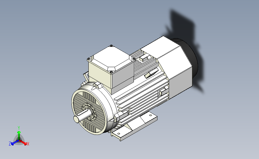 IM B3 H80-180(YE2、YE3)通用电机[YE2-180L-4-B3].step