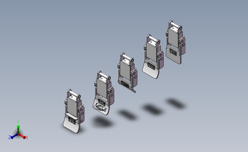 5款重型压缩弹簧拉锁