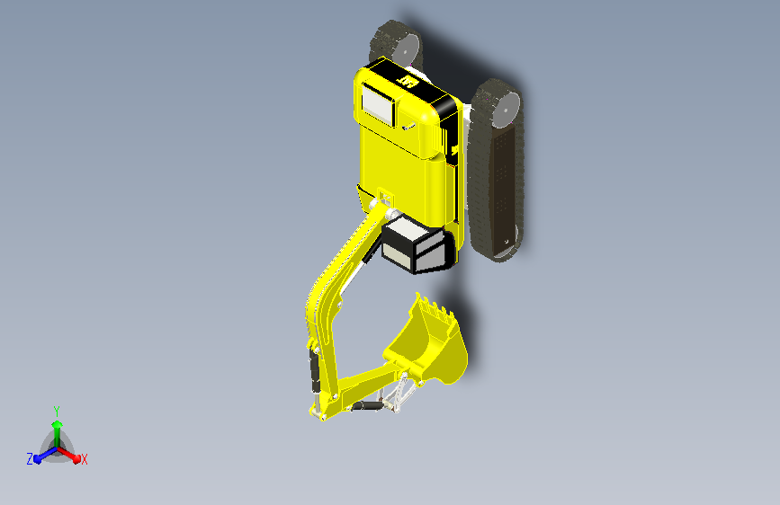 3d反铲挖掘机建模 xt