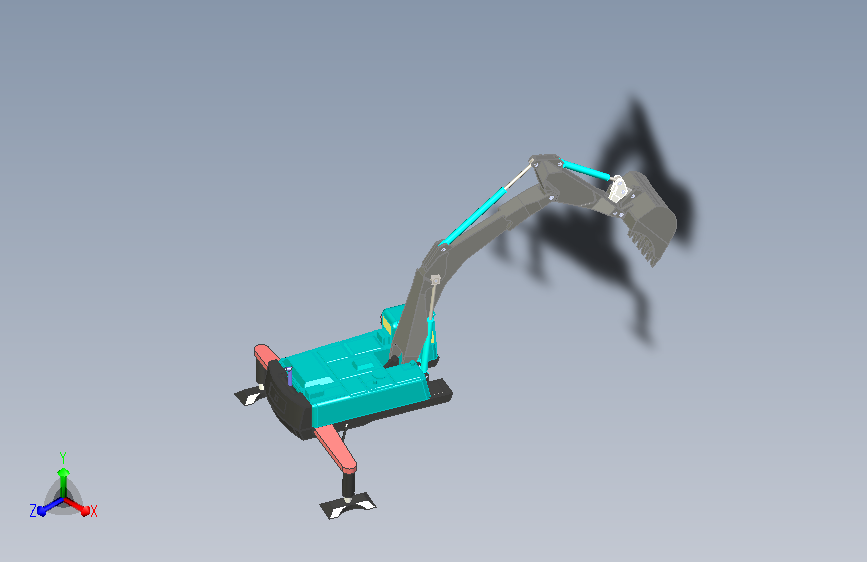 jcb机械铲斗挖掘装载机 xt