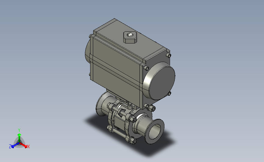 DQP-03气动卡式球阀[DQP-03-DN32].step