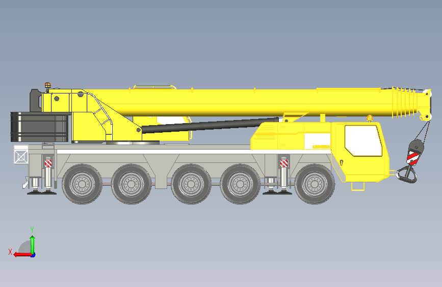 起重机camion-grue-ltm-1110-liebherr 背面视图