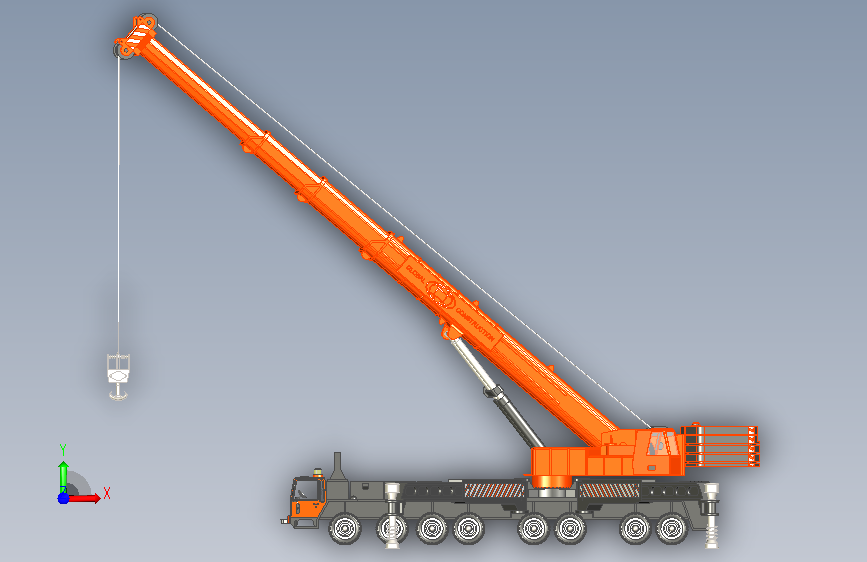 TRUCK CRANE Mega_Lifter 正面视图