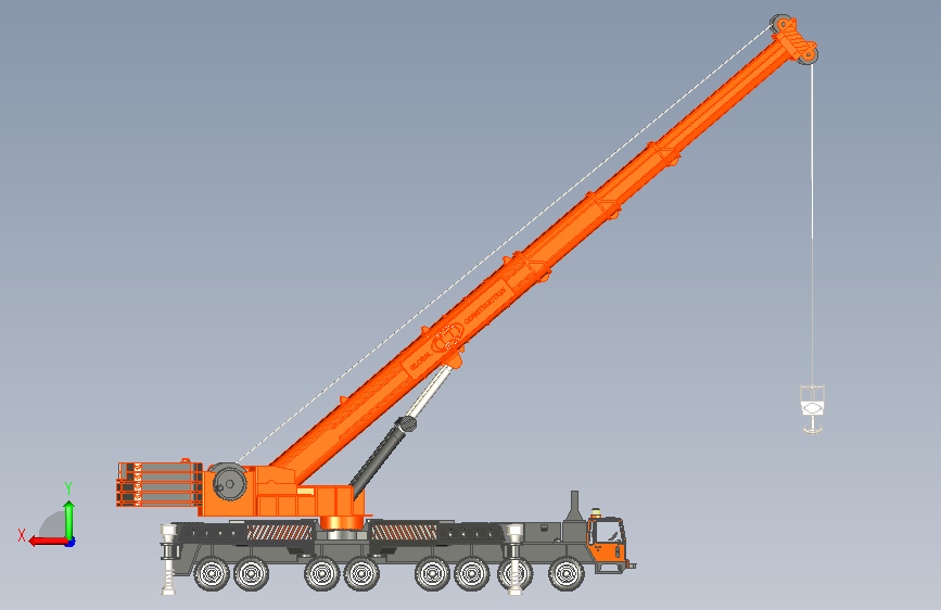 TRUCK CRANE Mega_Lifter 背面视图