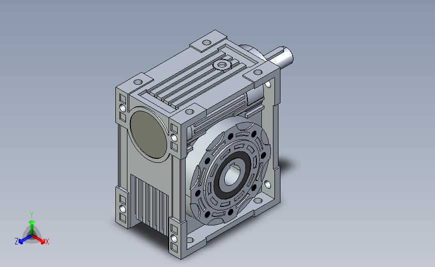 NRV蜗轮减速机[NRV75-10-YZ-B3].step