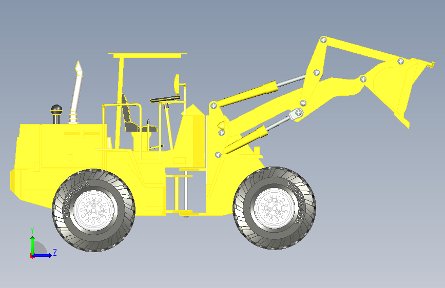 铲车bulldozer-9 1 左侧视图