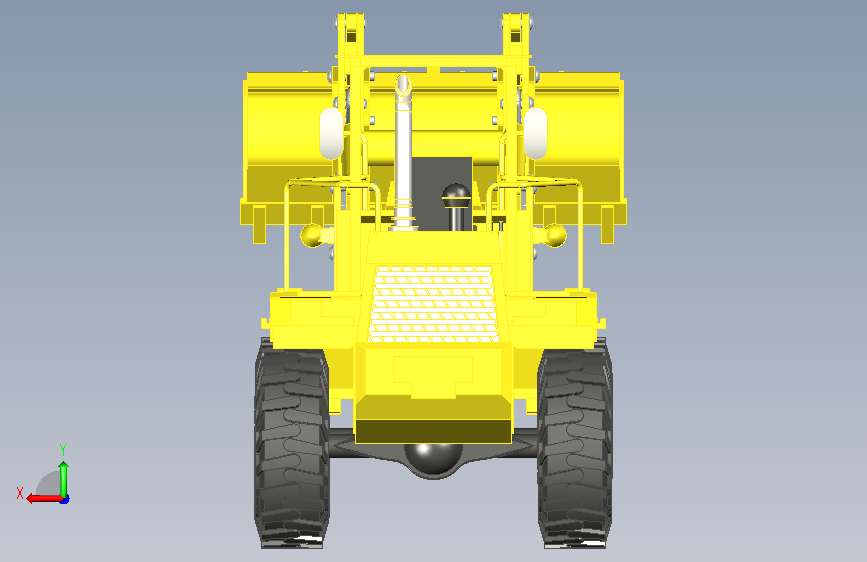 铲车bulldozer-9 1 背面视图