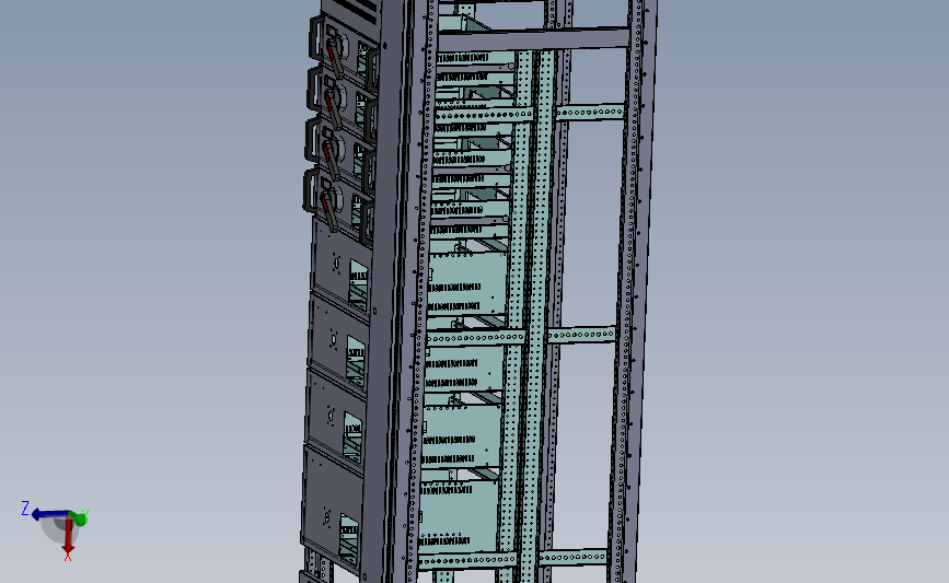 钣金柜GCS抽屉柜3D模型