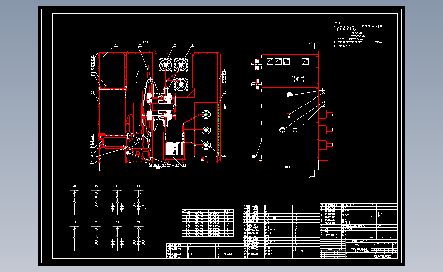 钣金机箱机柜(dwg)KYN61-40.5