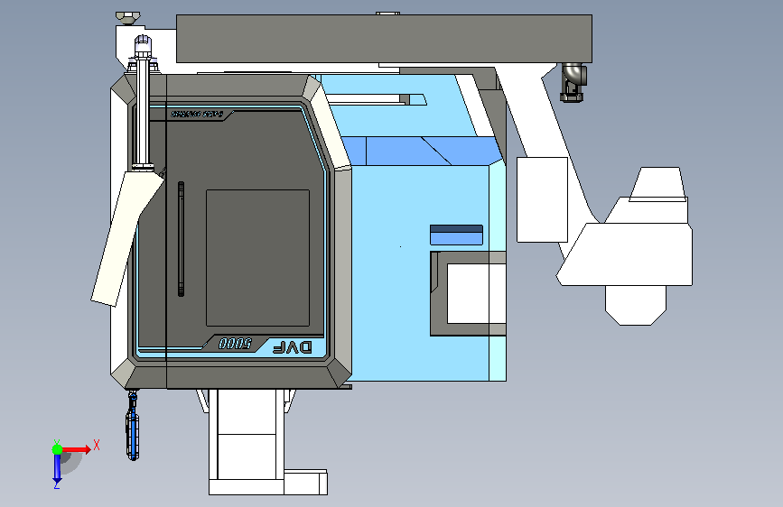 A0011923-DVF 5000 Gen2 配备 数控加工中心 俯视图