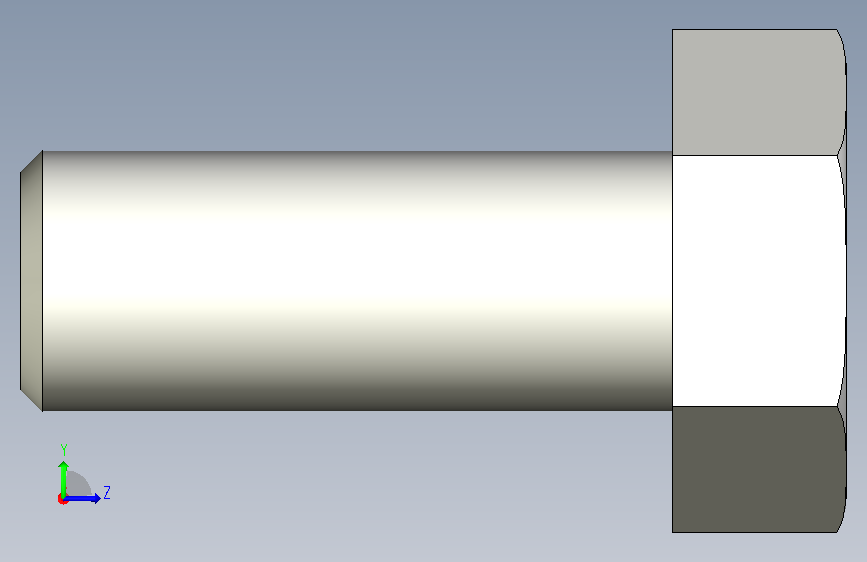 不銹鋼外六角螺絲RSCBB-3D_RSCBB6-15 左侧视图