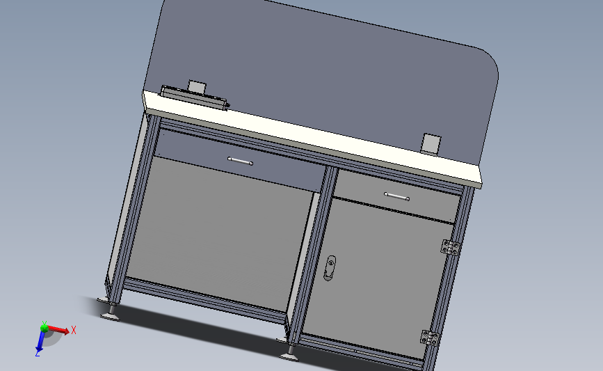 钣金图纸操作工作台 3D模型