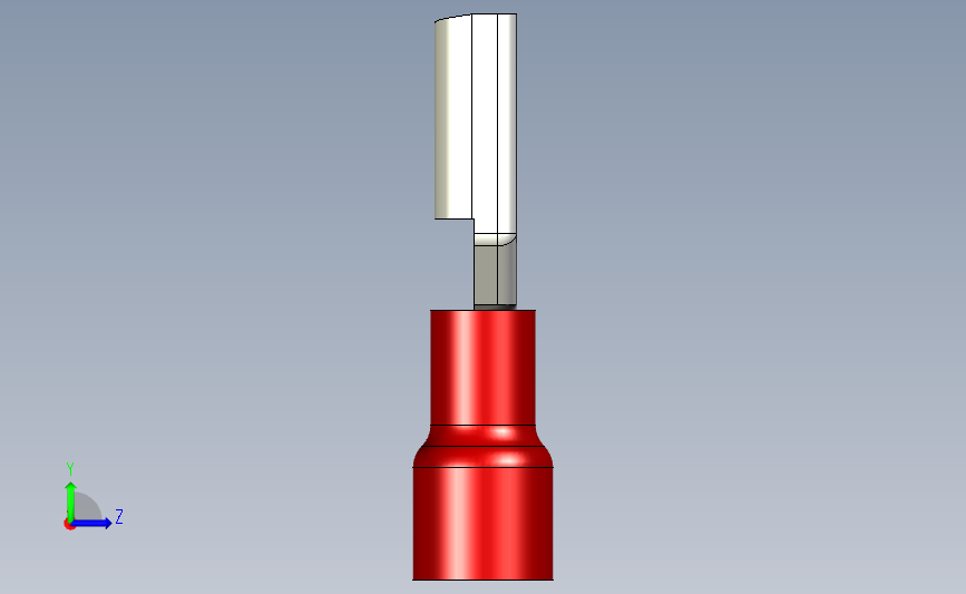 绝缘铲形母端子0.5-1.5mm² (AWG22-16) 左侧视图