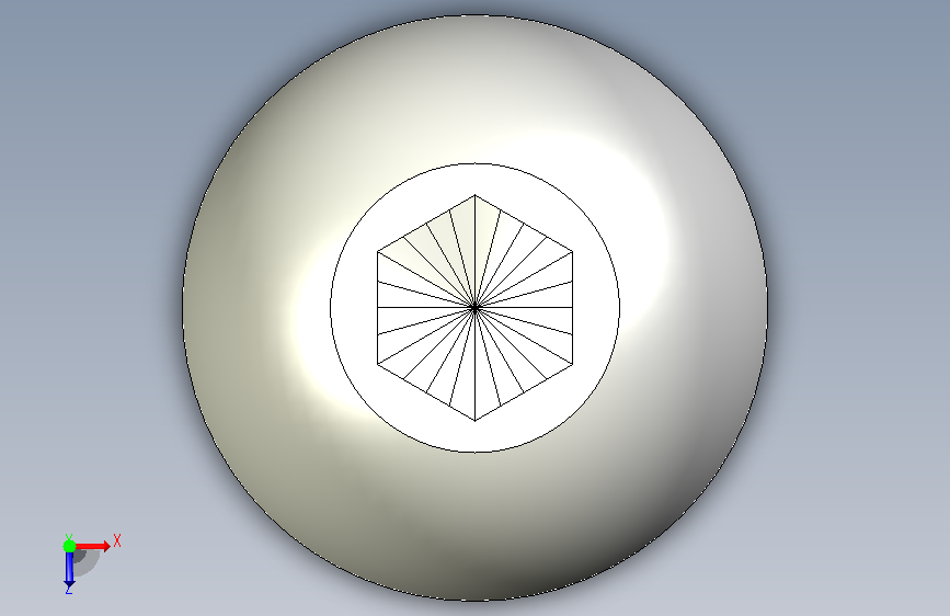 內六角圓頭螺絲,不銹鋼內六角圓頭螺絲BCBB,SBCBB-3D_BCBB4-6 俯视图