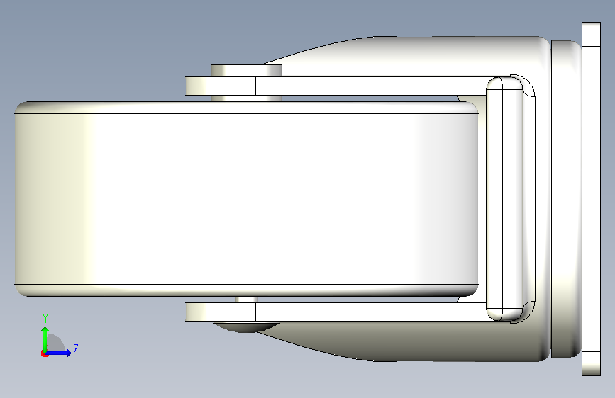 輕荷重腳輪(500N)5580-3D_5580.3150 左侧视图