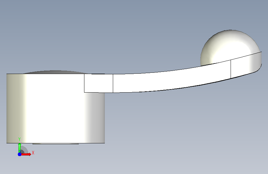 人體工學型把手ELC-3D_212121-XX 正面视图