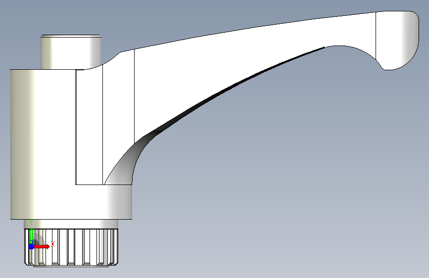 人體工學型調整把手(母牙)ERX-3D_233106-C2.ipt 正面视图