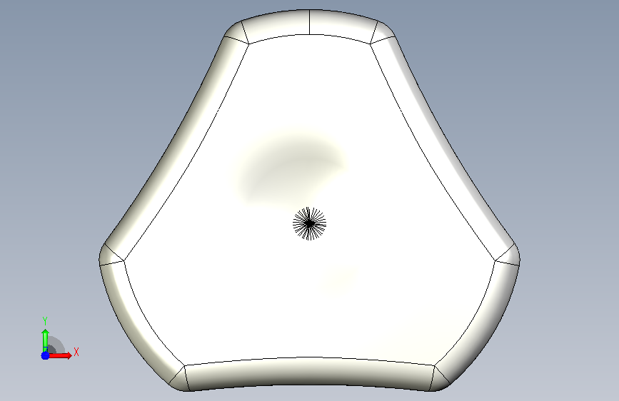 三瓣型把手1077-3D_1077.012.ipt 正面视图