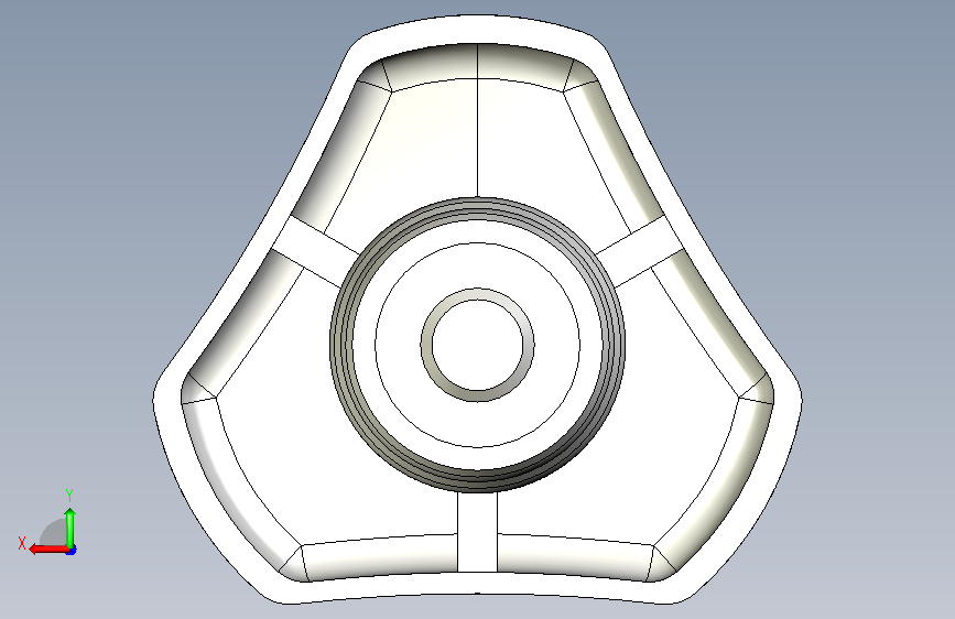 三瓣型把手1077-3D_1077.012.ipt 背面视图