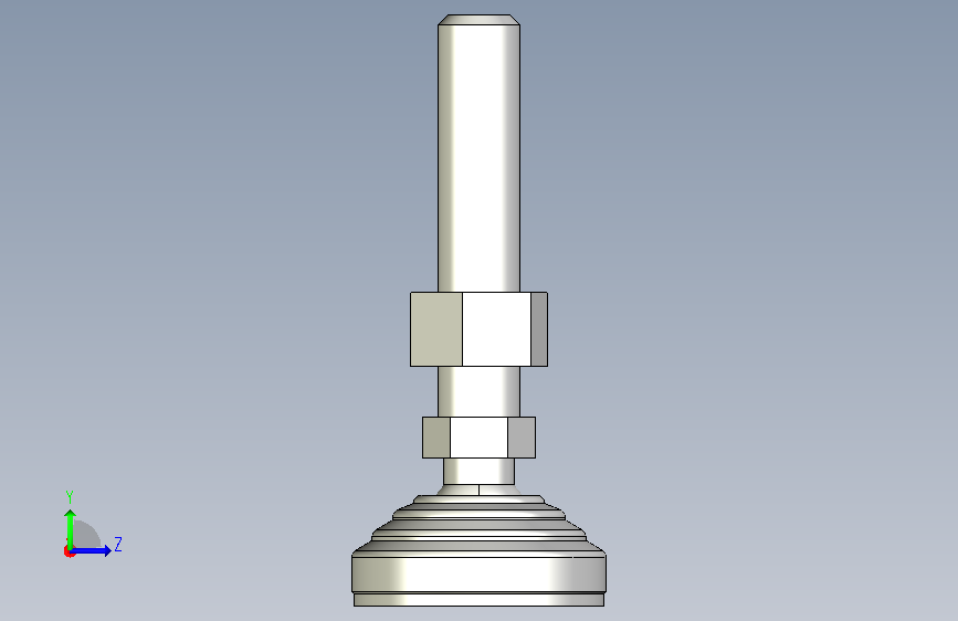 水平調整腳座(SUS製)LVA60-SUS-3D_327725 左侧视图