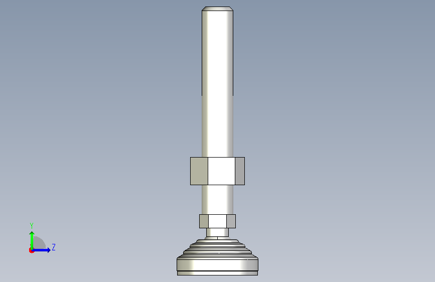水平調整腳座(SUS製)LVA60-SUS-3D_327861 左侧视图